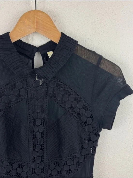 Free People "All That Talk" Mini Black Dress in size 4 EUC - Picture 7 of 17